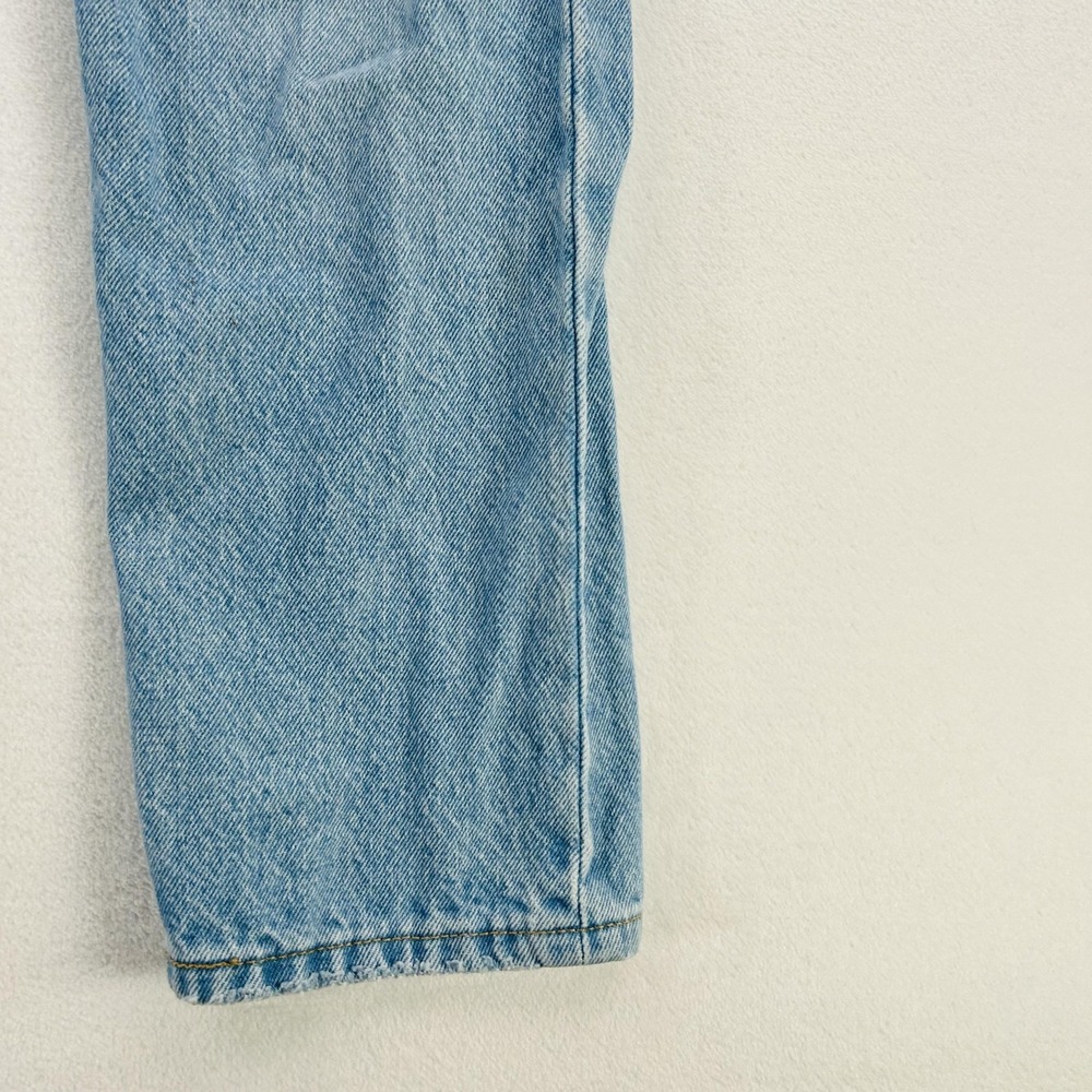 Levi's 501 Jeans Womens 24x28 Light Blue Distressed Ripped Button Fly Denim - Picture 15 of 16